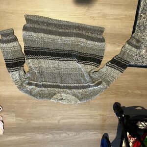 American Eagle Outfitters Gray Striped Sweatshirt